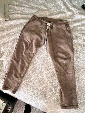 Greg Lauren Brown Drawstring Jogger Pants